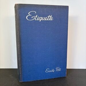 Vintage Etiquette by Emily Post 1950 Edition Hardcover  Book Illustrated